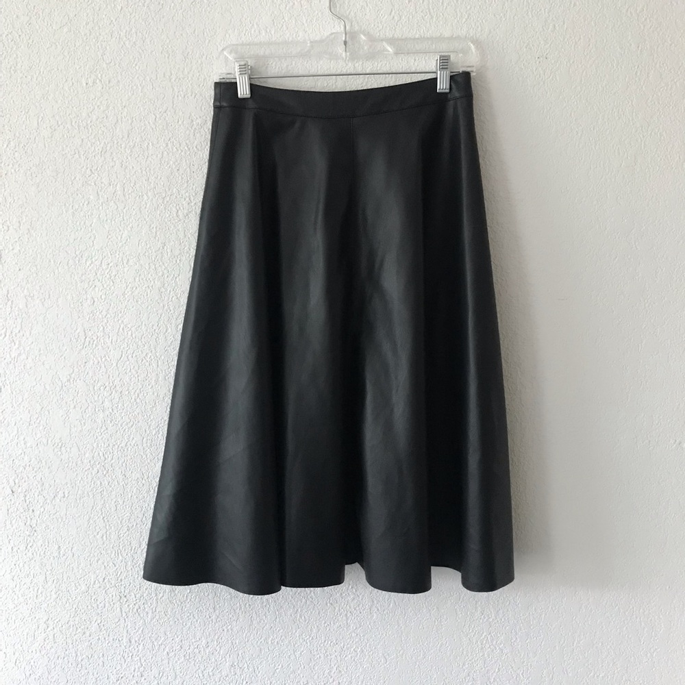 Zara Faux Leather a-line skirt - Picture 4 of 4
